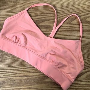 Pink sports bra